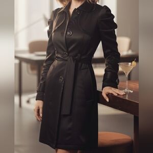 Christian Louboutin - 80s Vintage Black Trench Coat 🔥